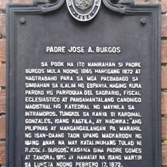 Father Jose A. Burgos historical marker
