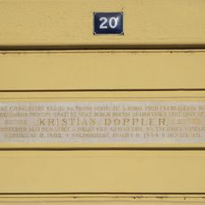Plaque to Kristian Doppler in Prague