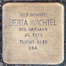 Stolperstein dedicated to Berta Wachtel