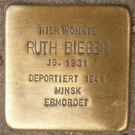 Stolperstein dedicated to Ruth Bieber