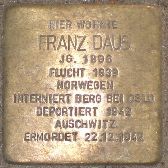 Stolperstein für Franz Daus
