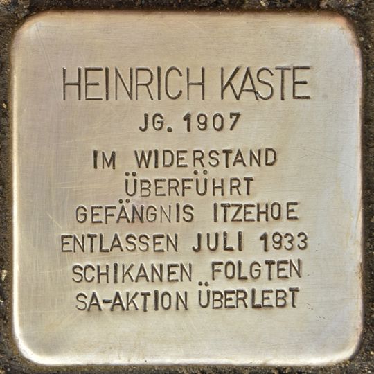 Stolperstein en memoria de Heinrich Kaste
