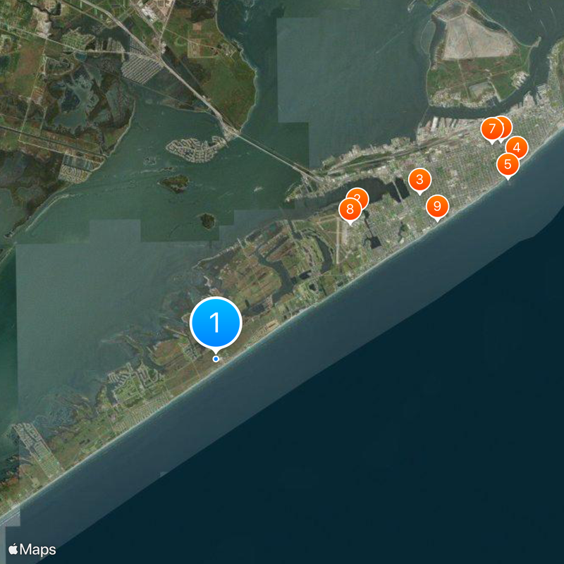 Galveston Island Map