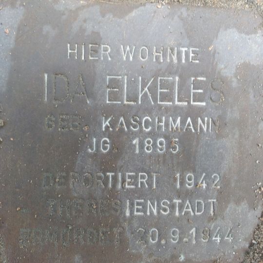 Stolperstein en memoria de Ida Elkeles