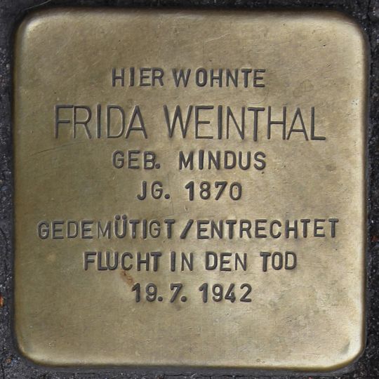Stolperstein en memoria de Frida Weinthal