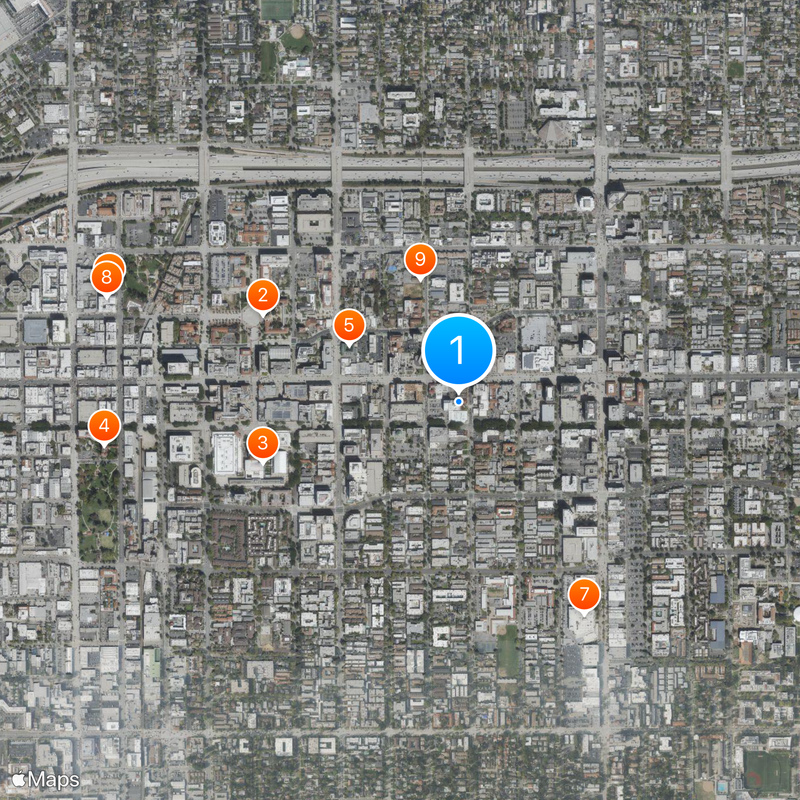 Pasadena Playhouse Mapa