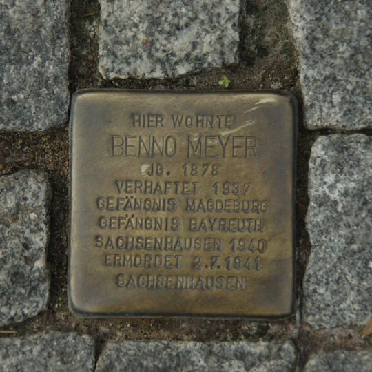 Stolperstein en memoria de Benno Meyer