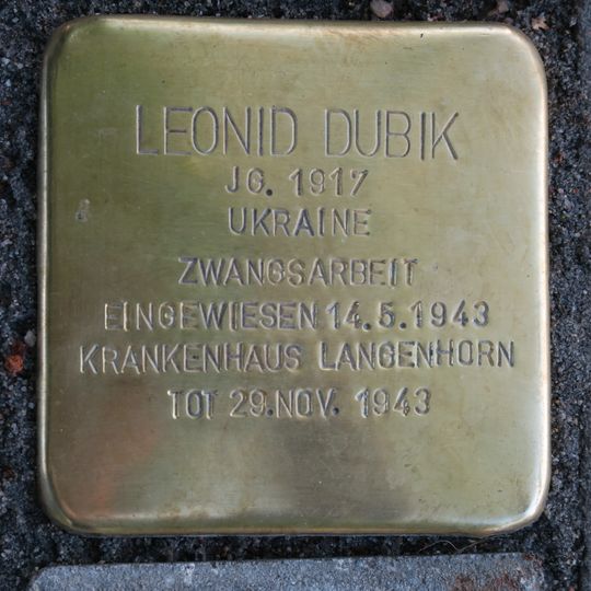 Stolperstein en memoria de Leonid Dubik