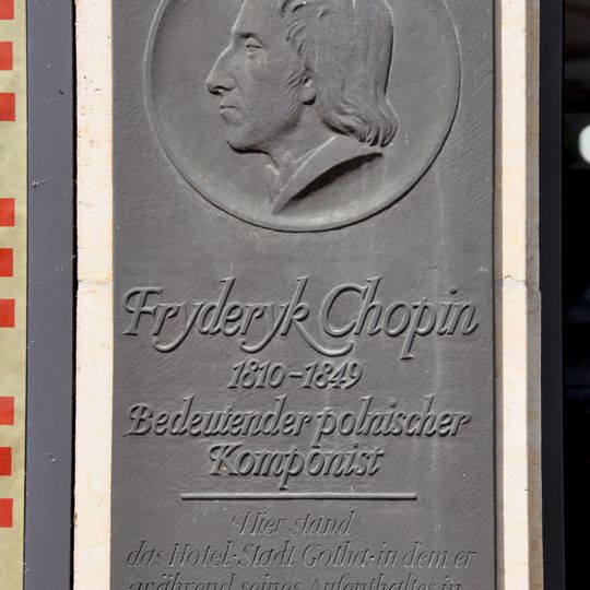 Plaque to Fryderyk Chopin in Dresden