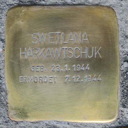 Stolperstein dedicated to Swetlana Harkawtschuk