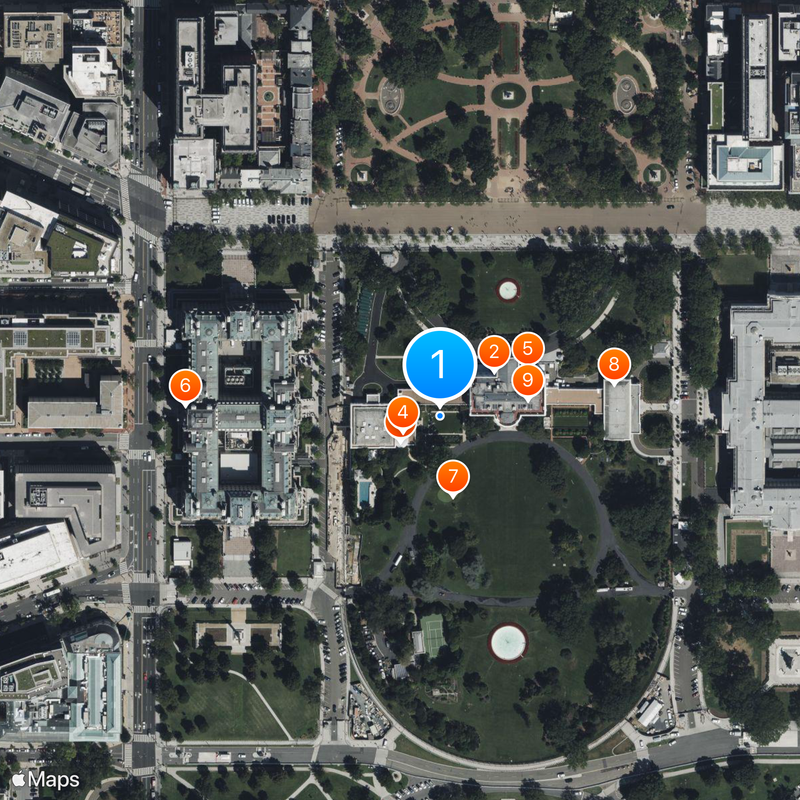 White House Rose Garden Karte