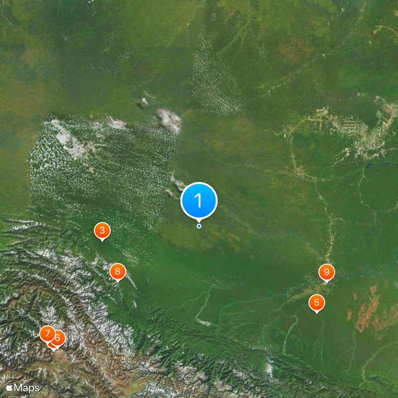 Madre de Dios Department Map