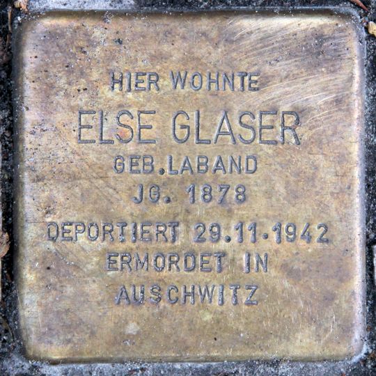 Stolperstein dedicated to Else Glaser
