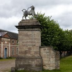 Pier at south west corner of forecourt garden