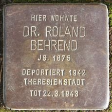 Stolperstein dedicated to Roland Behrend