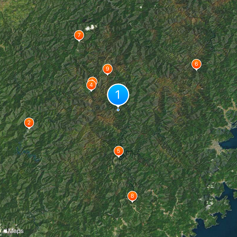 Yoshino district Map