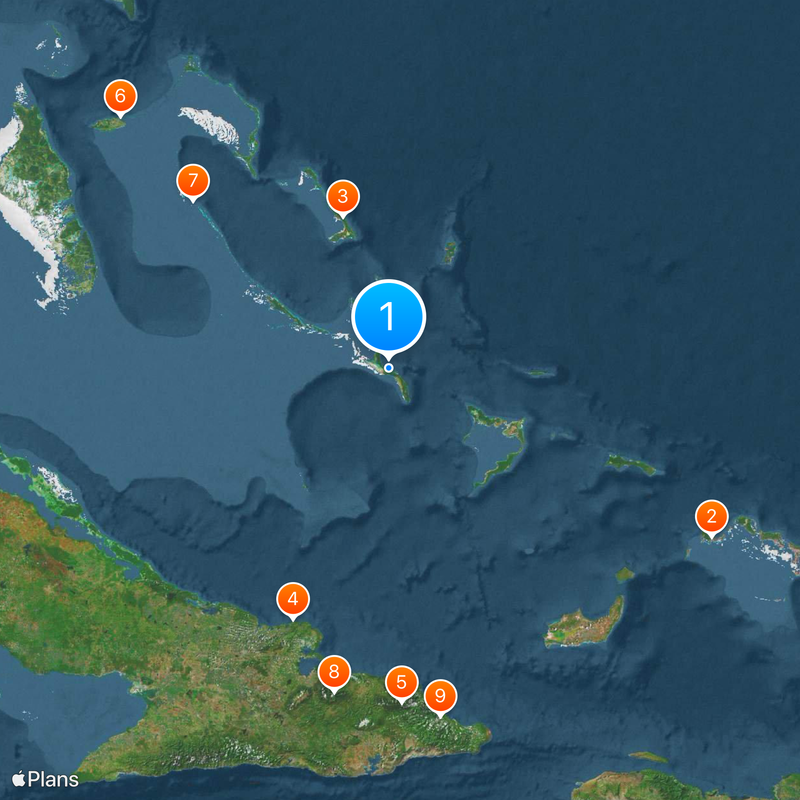 Dean's Blue Hole Kaart