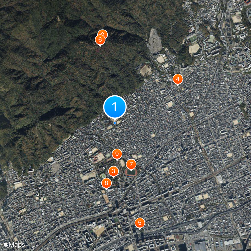 Kobe High School Map