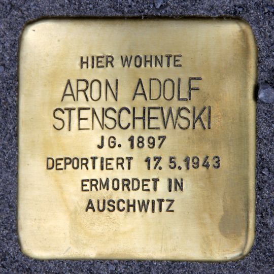 Stolperstein für Aron Adolf Stenschewski