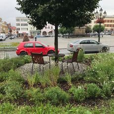 Lavička Václava Havla v Kroměříži