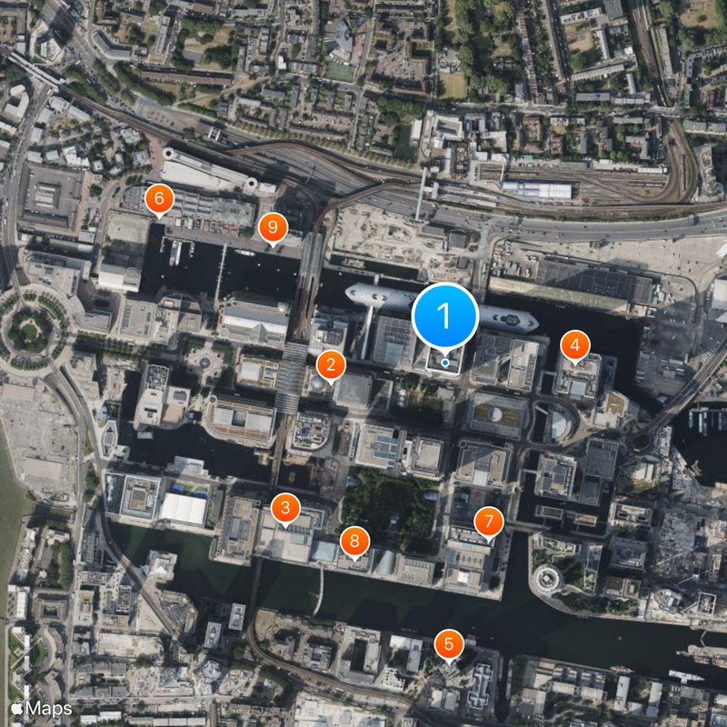 8 Canada Square Carte