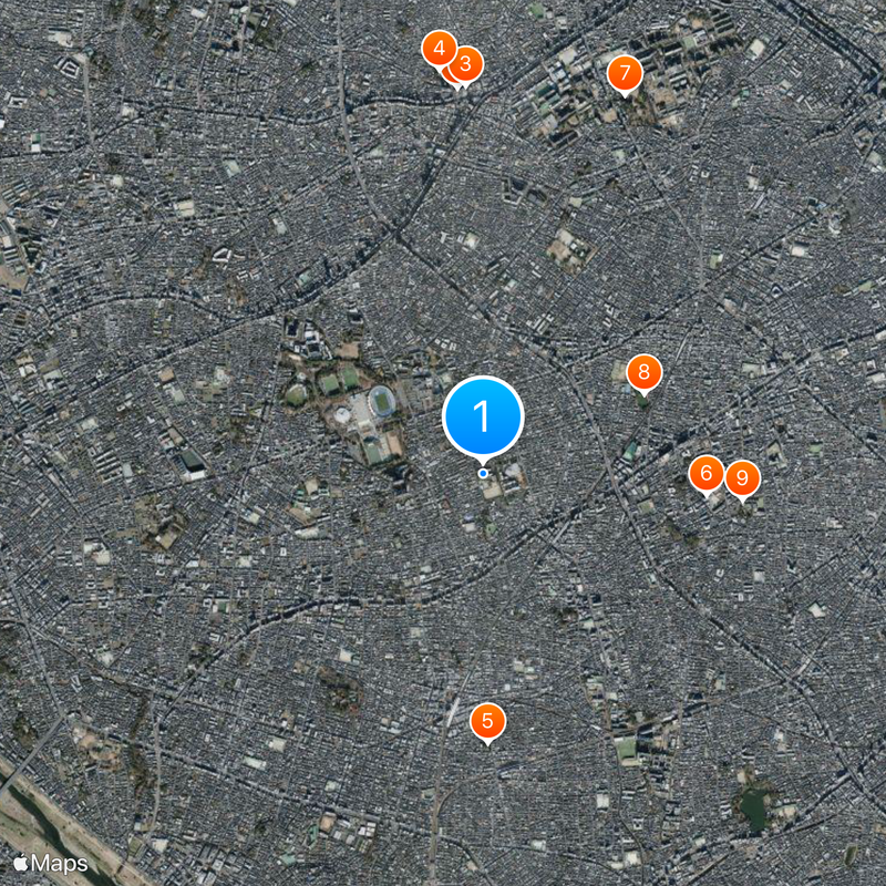 Ōshūkan Secondary School Map