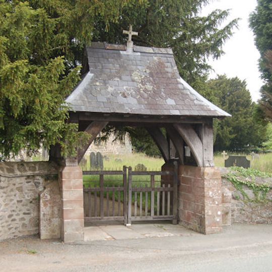 Lych gate to the churchyard, Church of St Michael and All Angels.