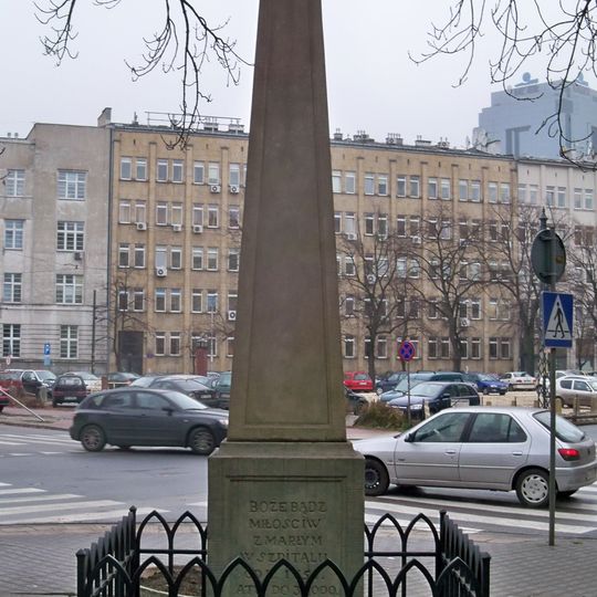 Obelisk to Died Patients of Child Jesus Hospital in Warsaw