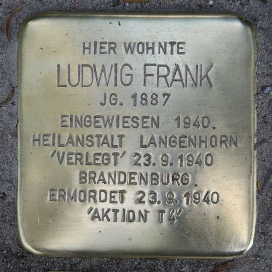 Stolperstein en memoria de Ludwig Frank
