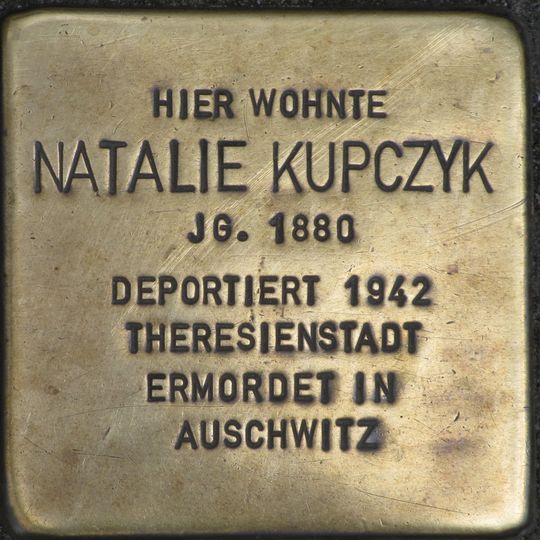 Stolperstein dedicated to Natalie Kupczyk