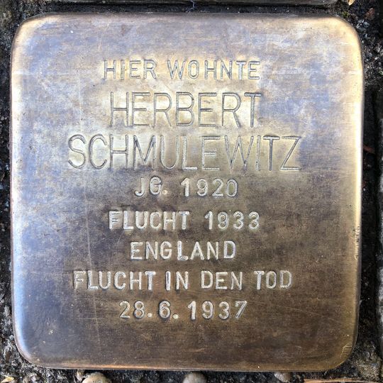 Stolperstein à la mémoire de Herbert Schmulewitz