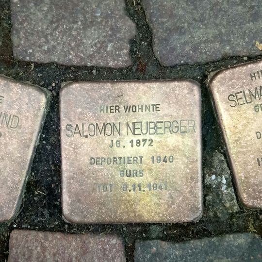 Stolperstein dedicated to Selma Neuberger