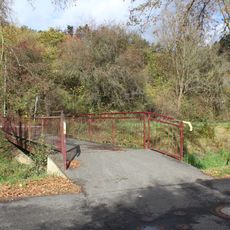 Footbridge of Bezejmenná street over the Svinařský potok in Zadní Třebaň
