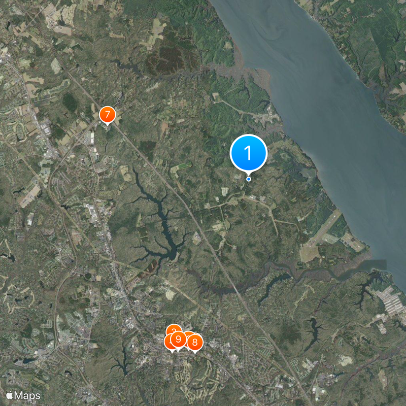 Camp Peary Map
