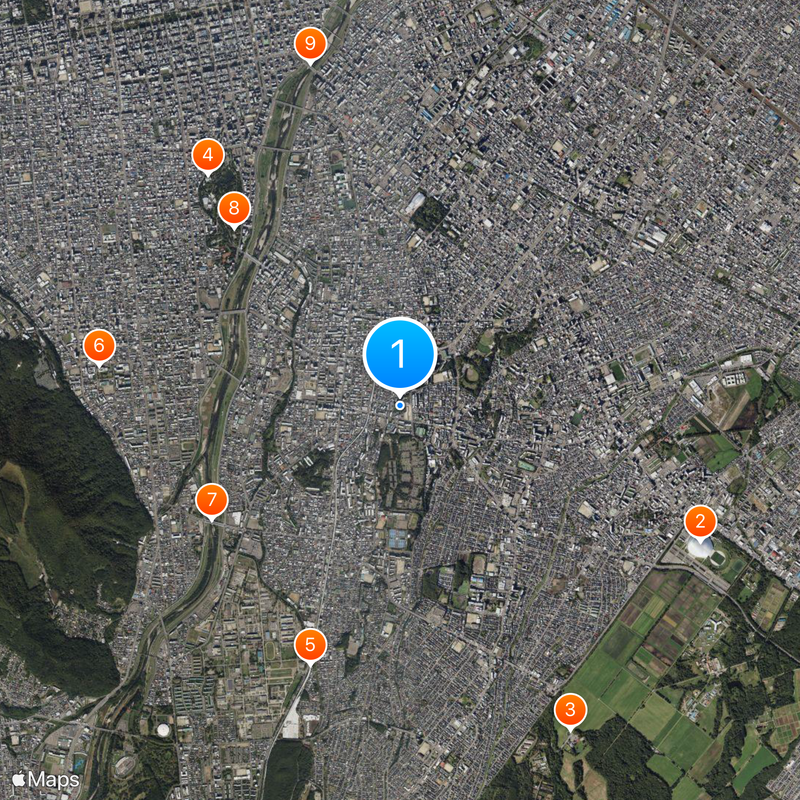 Hiragishi Takadai Park Map