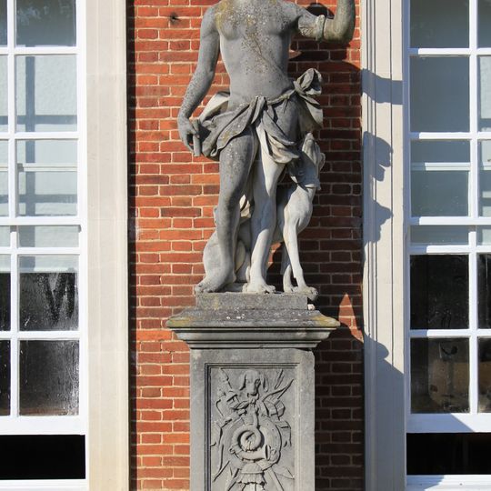 Statue of Actaeon to Left of Main Entrance to Trent Park