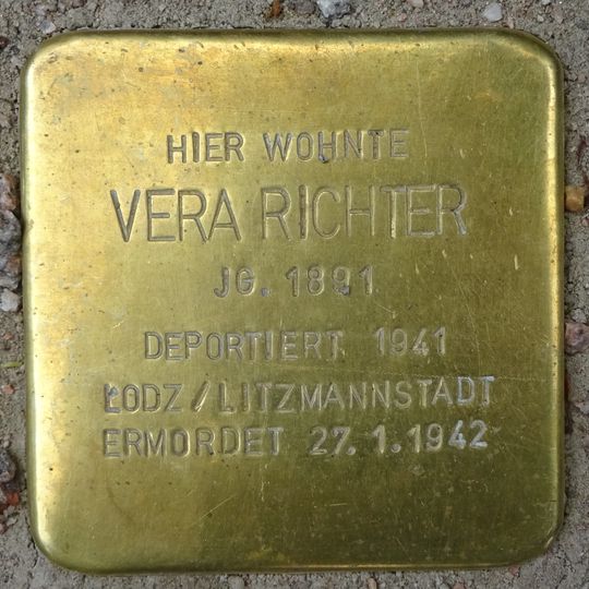 Stolperstein dedicated to Vera Richter