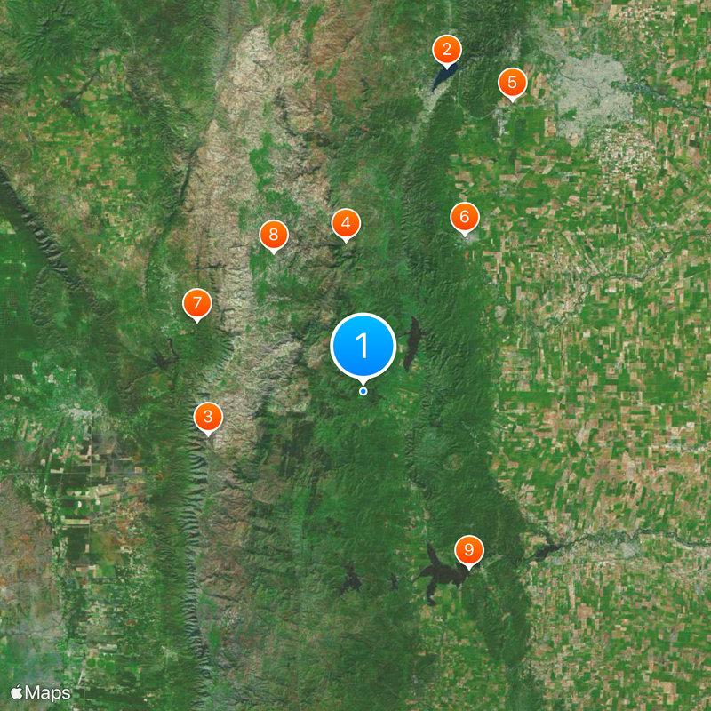 Valle de Calamuchita Map