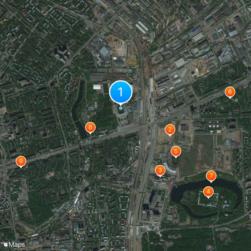 Estadio Lokomotiv Mapa