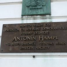 Pamětní deska Antonínu Hamplovi v Jaroměři