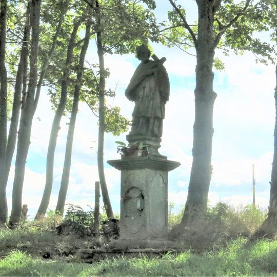 Statue of John of Nepomuk by the road in Lázně Kynžvart