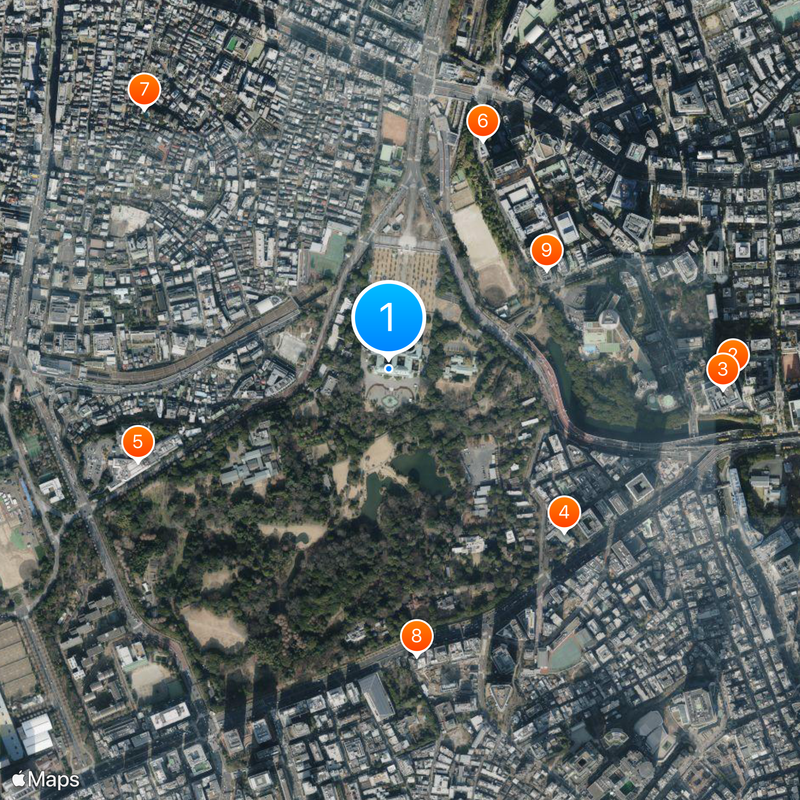 Palacio de Akasaka Mapa