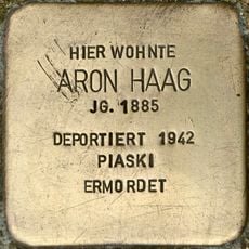 Stolperstein dedicated to Aron Haag