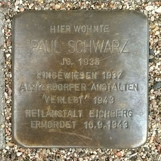 Stolperstein en memoria de Paul Schwarz