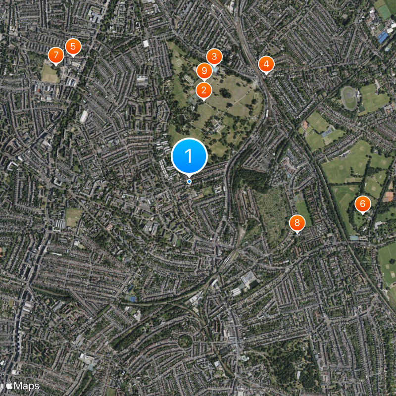 Tulse Hill Map