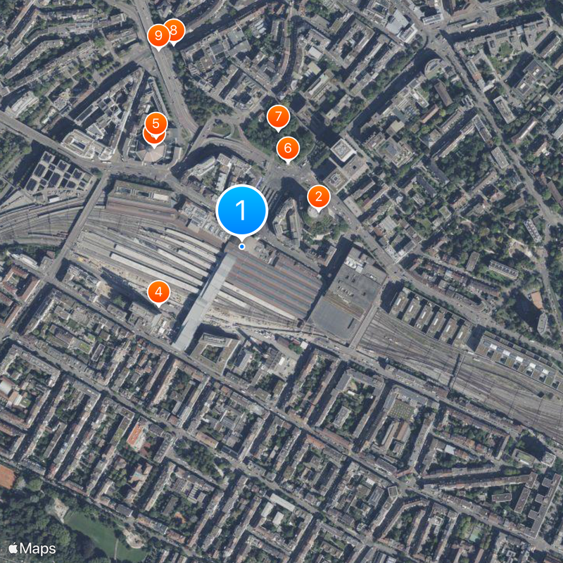 Basel SBB railway station Map