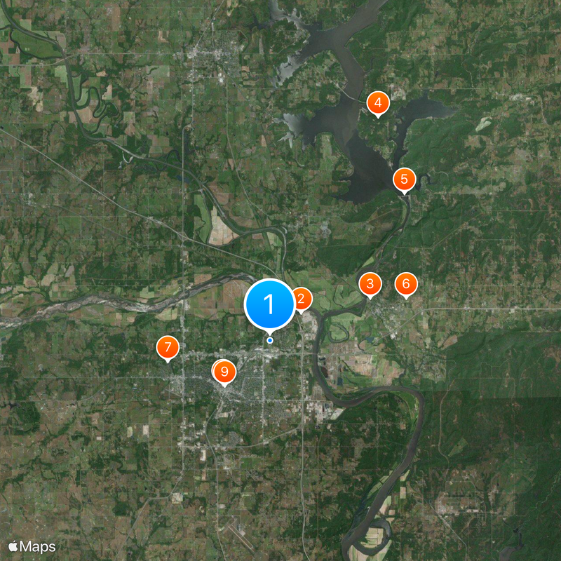 Bacone College Map