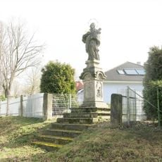 Statue of St. John of Nepomuk at the church in Horní Libchava