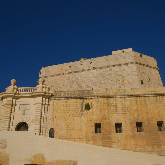 Curtain wall  adjoining D'Homedes Bastion – Fort St Angelo