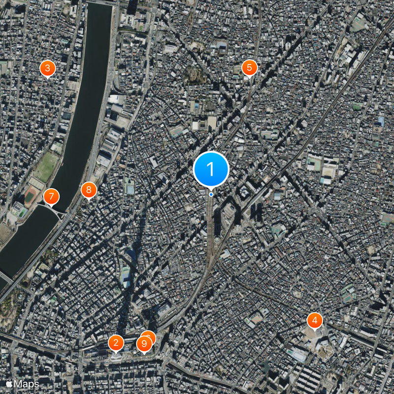 Hikifune Station Map